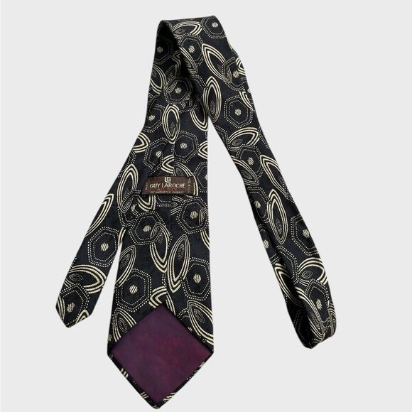 Vintage Guy Laroche 100% Silk Tie | Made in USA - Picture 4 of 4
